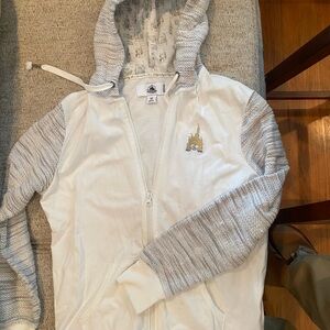 White and Gray Zip-Up Hoodie embroidery! 2020 pre
Covid